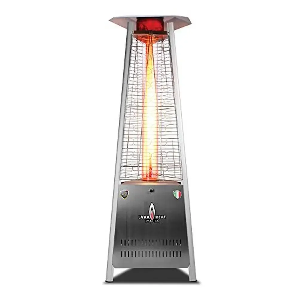 Triangle Stainless Steel Propane Patio Heater 42000 BTU Commercial Outdoor Radiant Heat AL6MPSKD-22