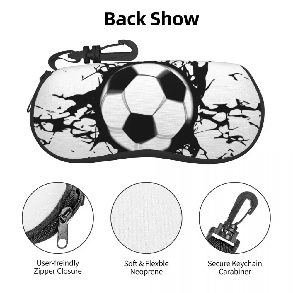 ฟุตบอล Super Shot Ball Wall Breaker Shell แว่นตาผู้หญิงผู้ชายน่ารักฟุตบอลรูปแบบแว่นตาแว่นตากันแดดกล่องกระเป๋า