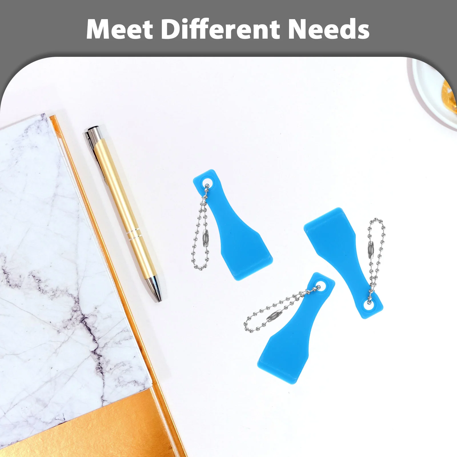 10 Pcs Lottery Scratch-offs Plastic Scraper Tools Sports Teardrop Shape Keyring Abs Thumb Ticket Scratcher