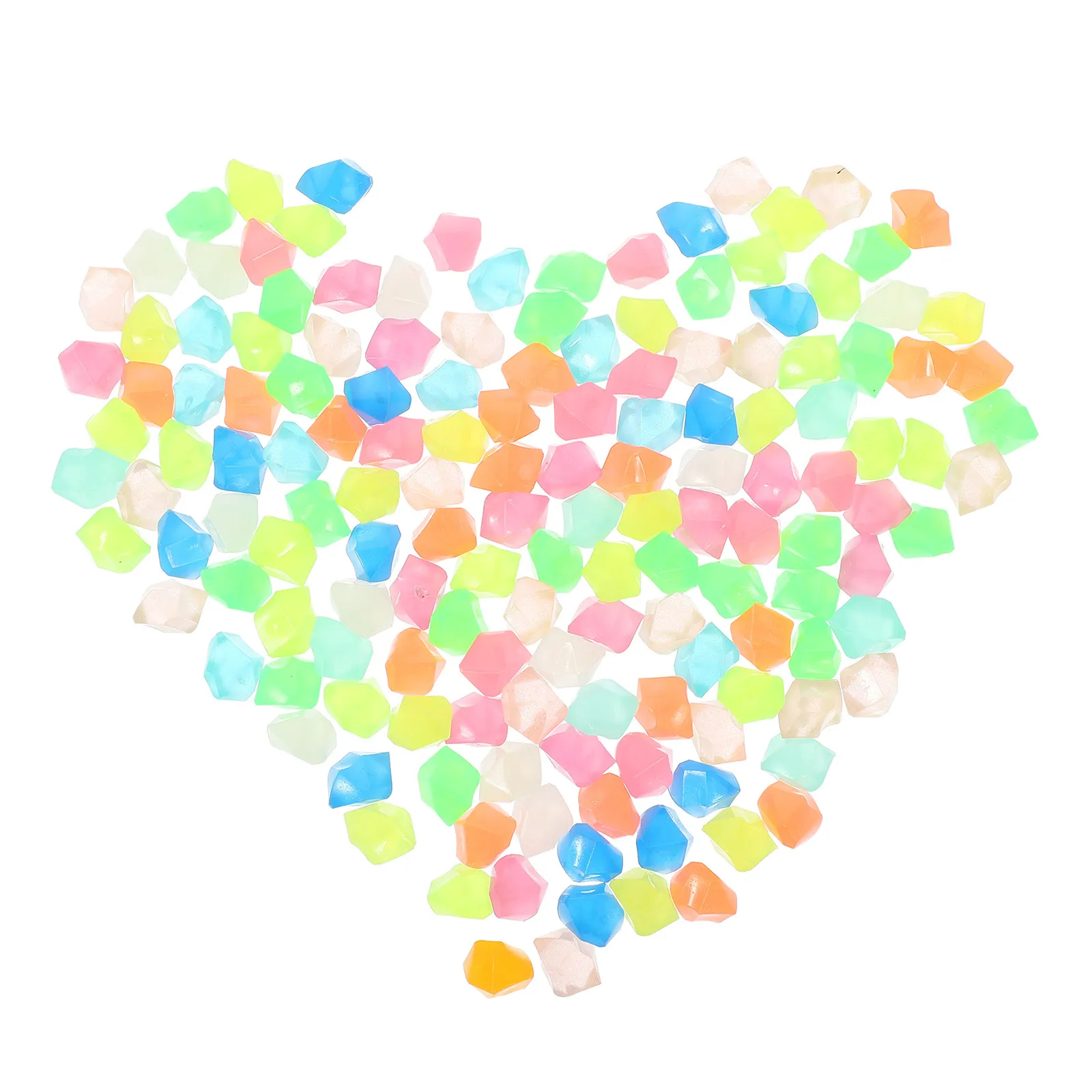 200Pcs Aquarium Decorative Resin Stones Luminous Landscaping Rocks Delicate Garden Rocks Aquarium Supply Garden Accessory