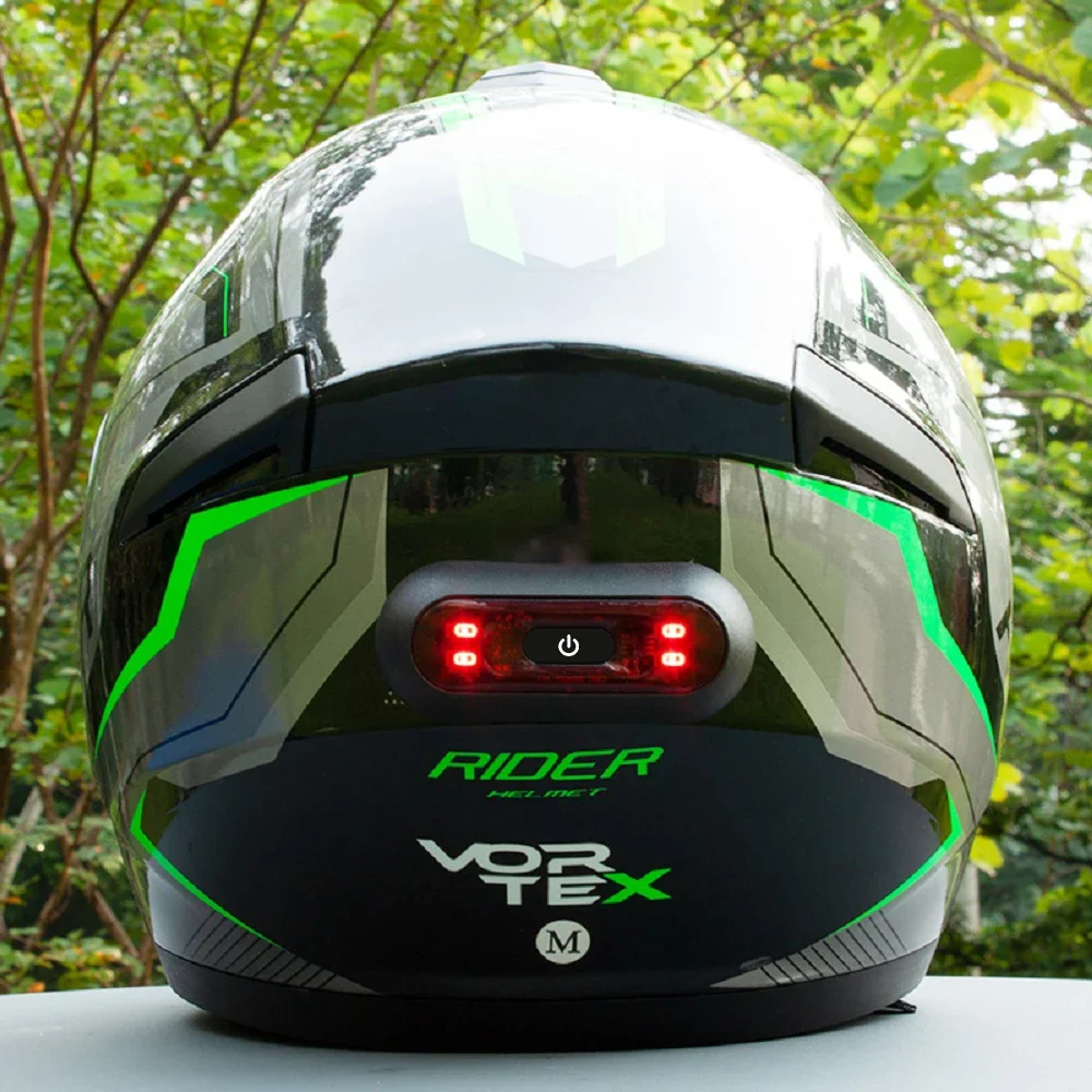 Rechargeable 4 Lamp Helmet Taillight Motorcycle Bicycle Helmet Taillamp Safety Signal Warning Lamp Waterproof Rear LED Light image 2