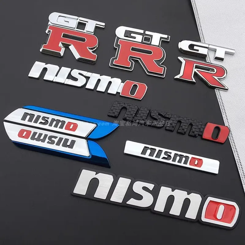 Car Sticker Auto Badge Emblem Decal For Nissan GTR Nismo Logo Tiida Teana Qashqai Juke X trail Note Almera Skyline Styling