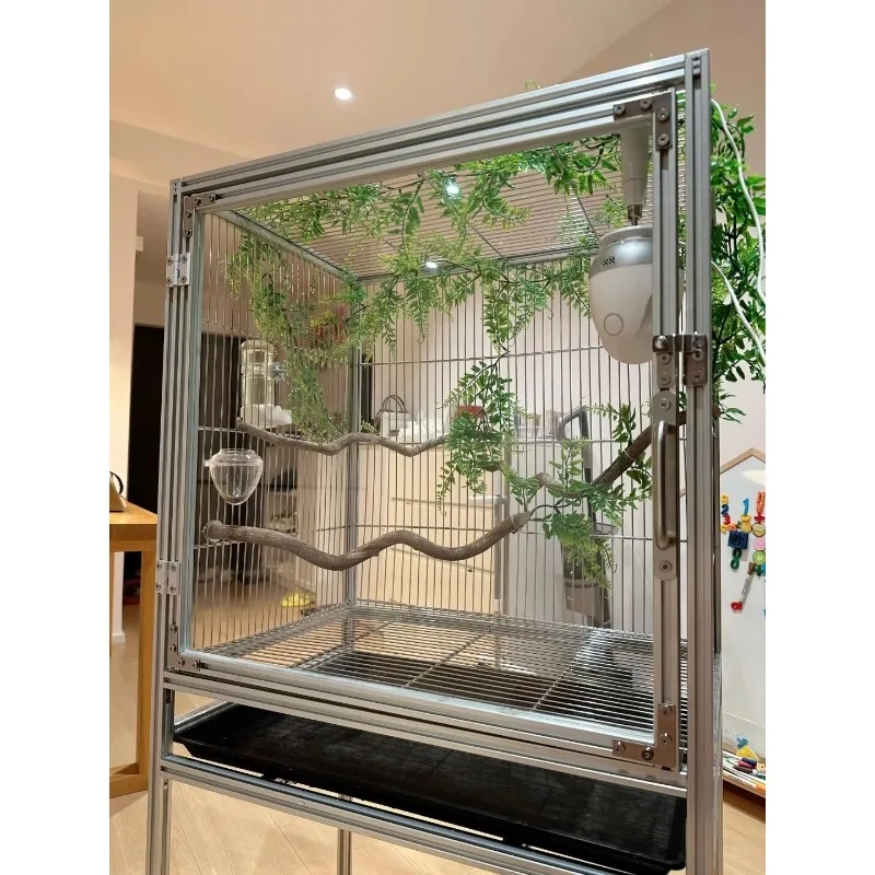 2026 Extra Large Bird Cage Outdoor Aluminum Alloy Display Parrot Bird Cage for Pet Use and Supplies