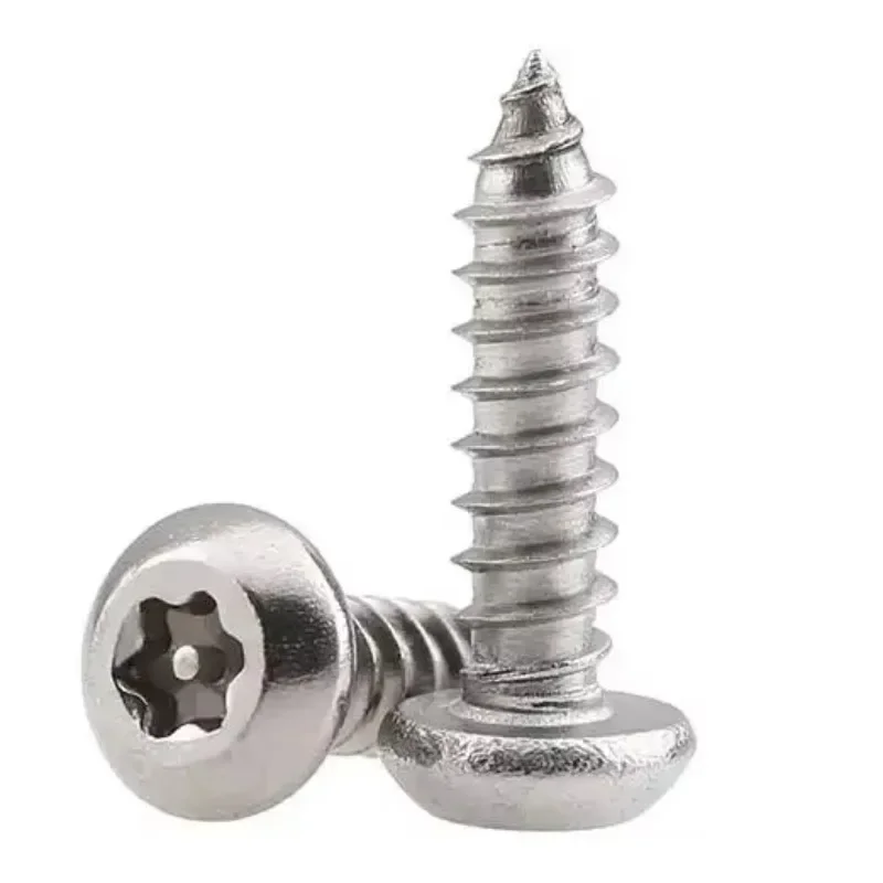 

IHiqutnt 10pcs M4.2 Stainless steel Torx round head screws self-tapping bolts T&TX plum furniture decoration screws 9.5mm-32mm l