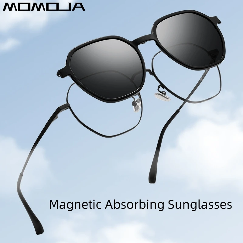 

MOMOJA New Business Eyewear Retro Round Magnetic Suction Eyeglasses Optical Prescription Glasses Frame For Men And Women 86007