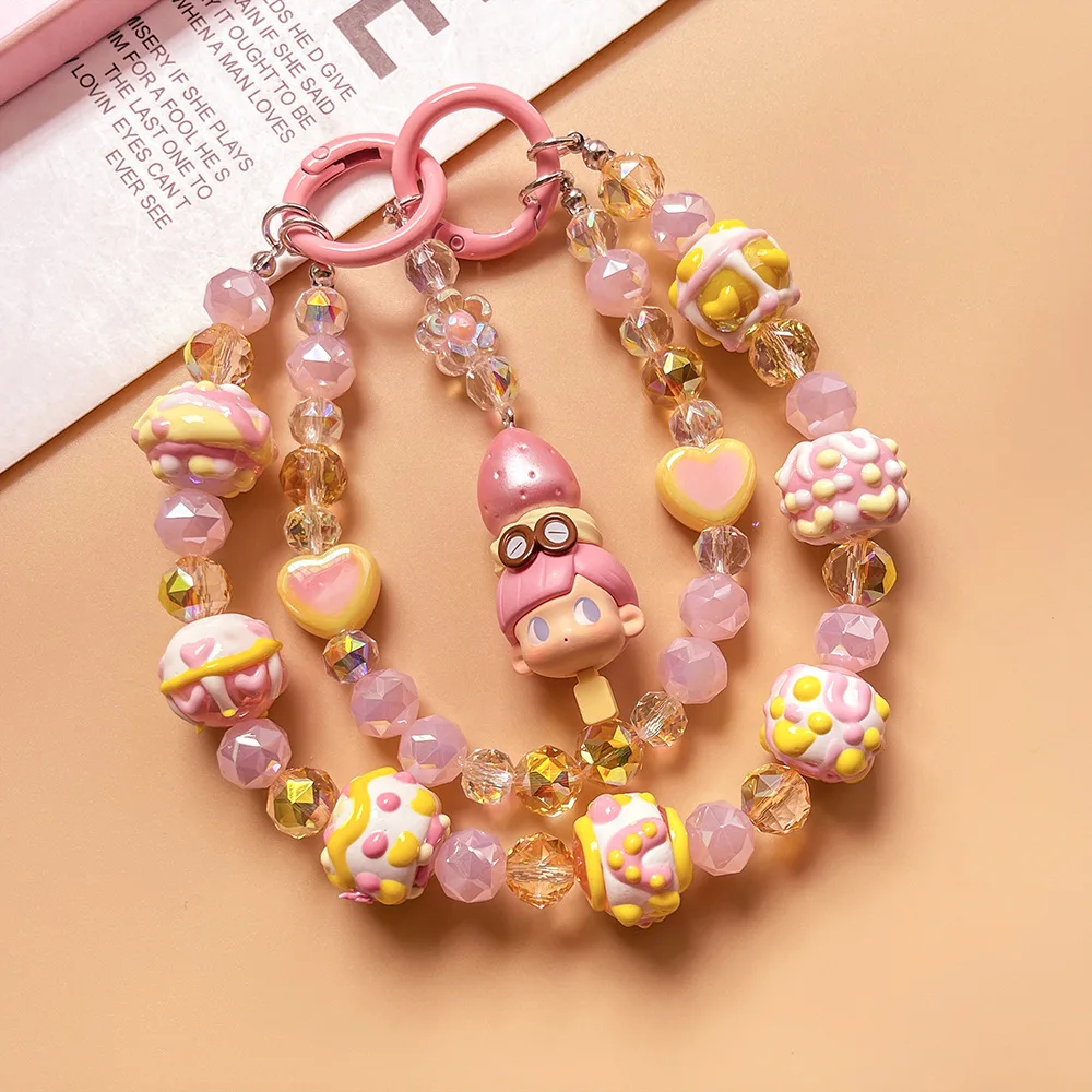 Bubble Lanyard Sakura Sweetheart Original Heavy Industry High-End Phone Chain Luxury Accessories Hand-Beaded Cute Phone Charm