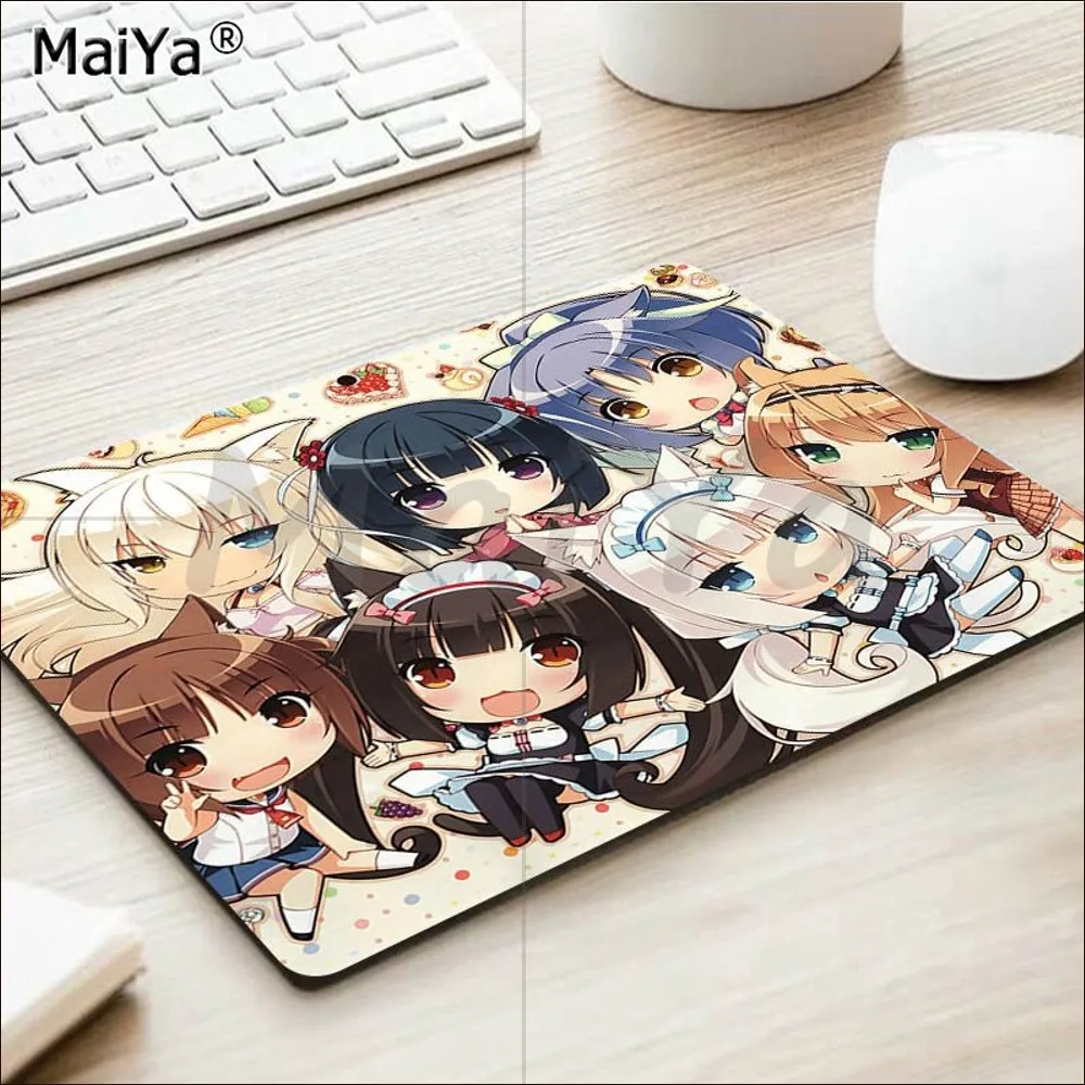 Nekopara Anime Egéralátét Esztétika Állóképes Gumi Egér Birkózószőnyeg Kárpitoz méret számára CSGO Csonka Játékos asztali PC Számítógép Notebook