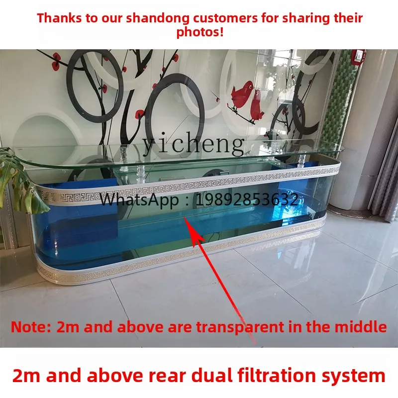 

A1 aquarium European double round TV cabinet fish tank large household living room free of water change