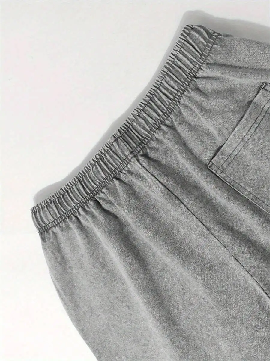 

Lightweight 290G Cotton Elastic Waist Shorts For Men And Women, Loose Fit Vintage Streetwear Style, Ideal For Travel And