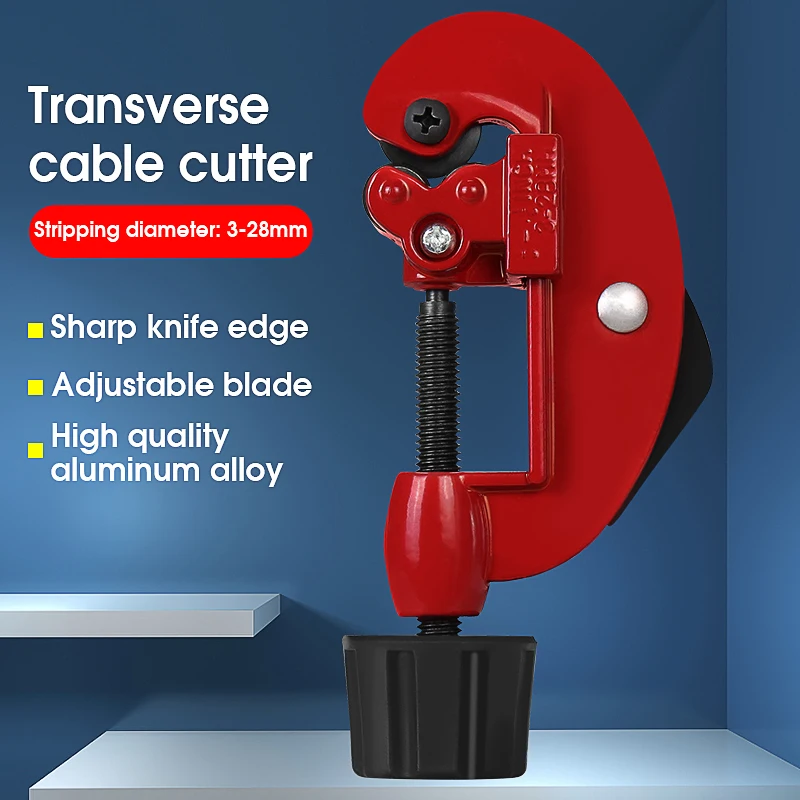 Applicable Range 3-28mm Optical Fiber Cable Stripper Transverse Cutter Pipe Tube Cutter Tools Cable Wire Stripper Cable Slitter