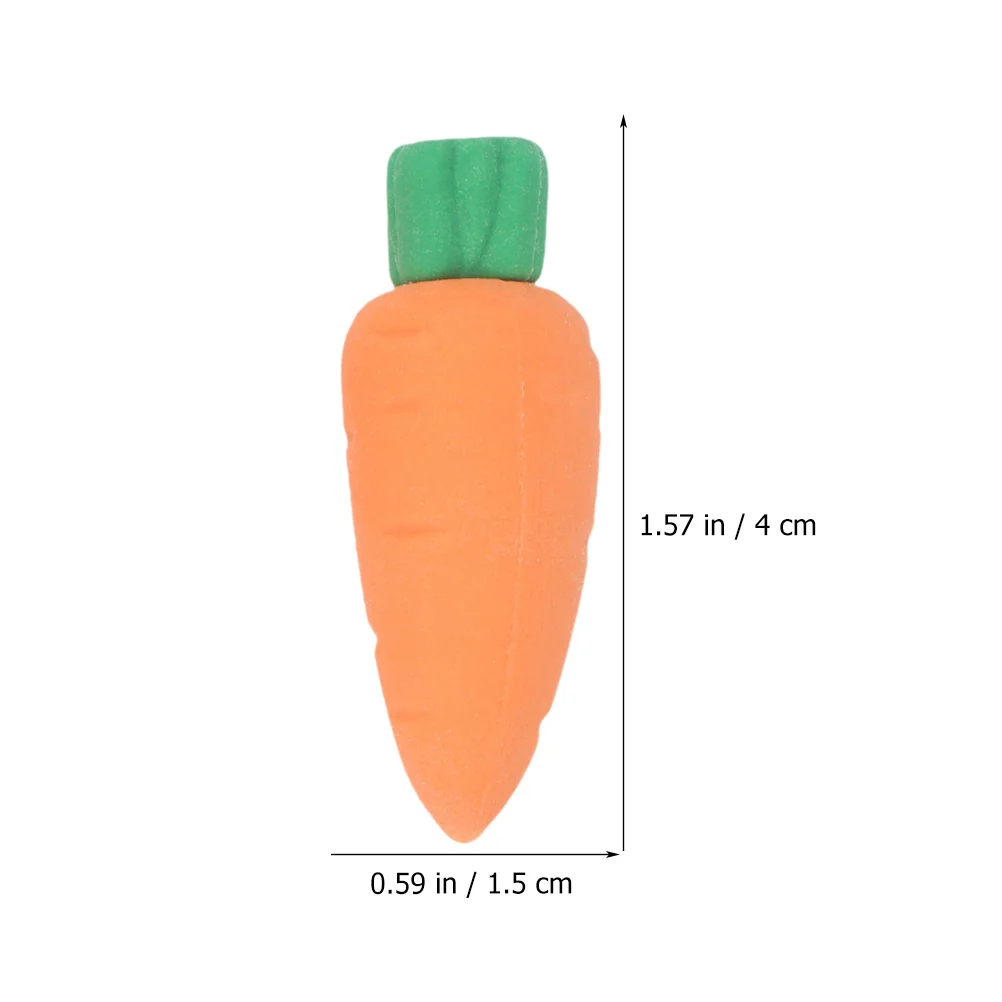 

40 Pcs Carrot Eraser Party Favors Pencil Erasers Toys Bulk Adorable Shaped Farm Lightweight