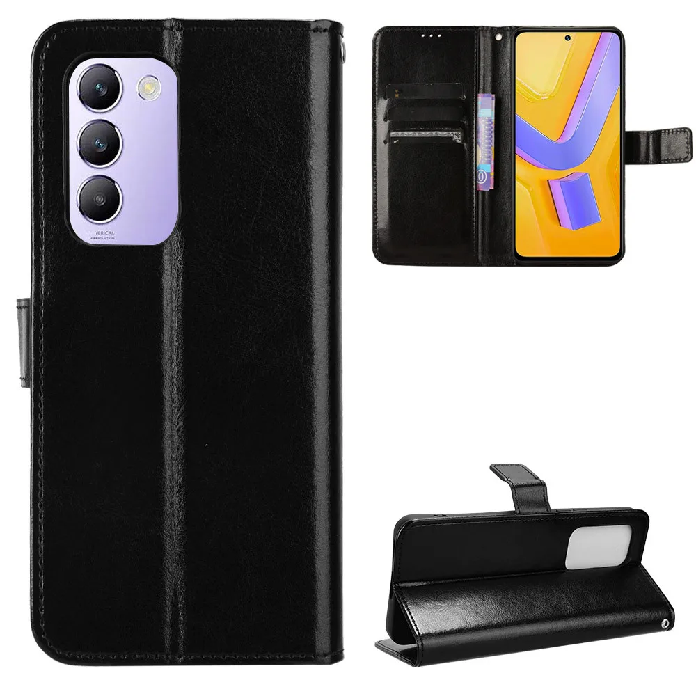 For Vivo T3 5G Case Luxury Flip PU Leather Wallet Lanyard Stand Case For Vivo T3 T 3 VivoT3 Phone Bags