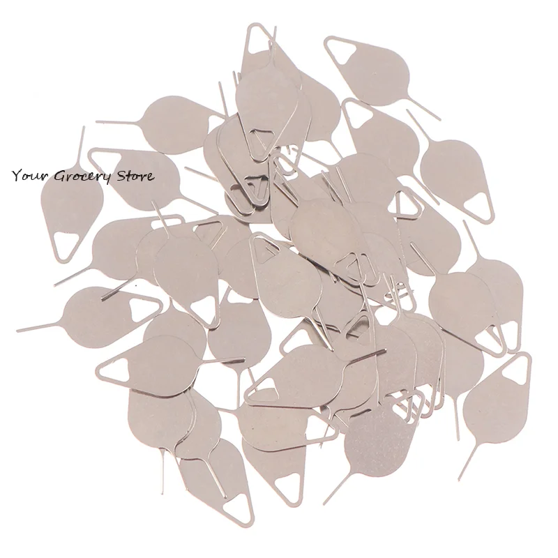 50pcs Sim Card Tray Removal Eject Pin Key Tool Stainless Steel Needle