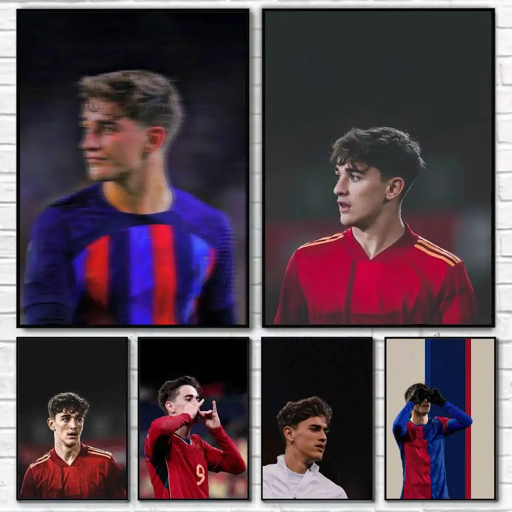 

Spanish football players G-Gavira Poster Self-adhesive Art Waterproof Paper Sticker Coffee House Bar Room Wall Decor