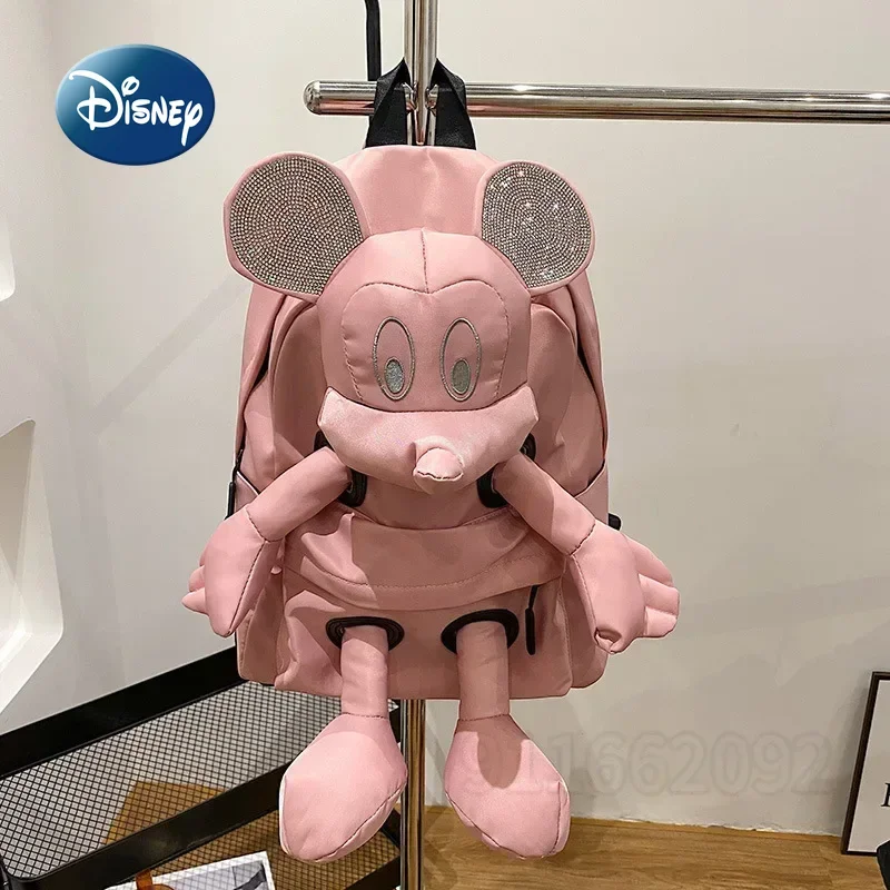 

Новый рюкзак Disney с Микки Куклой, модный женский рюкзак с героями мультфильмов, большой вместительный роскошный брендовый дорожный рюкзак, высокое качество