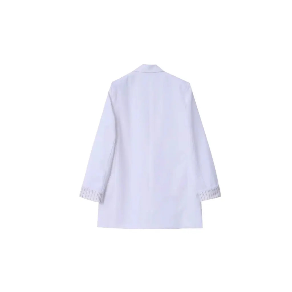 

European And American Style Women's Casual High-End Slim-fit Linen Blended Roll Sleeve Colorblock Suit Jacket