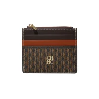 CH Cartera portátil para mujer, exquisita decoración de orina, diseño de marca duradero y elegante, decoración de letras, bolsa para tarjetas con cremallera