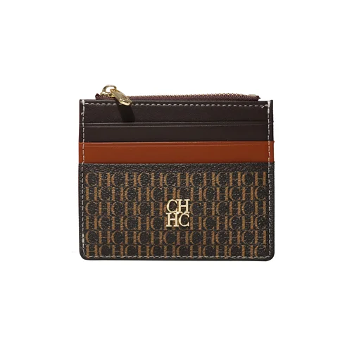 CH Cartera portátil para mujer, exquisita decoración de orina, diseño de marca duradero y elegante, decoración de letras, bolsa para tarjetas con cremallera