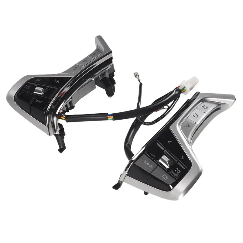 M93K-Car Cruise Control Switch Steering Wheel Multimedia Audio Button For PAJERO SPORT 15-22 Outlander Delica L200