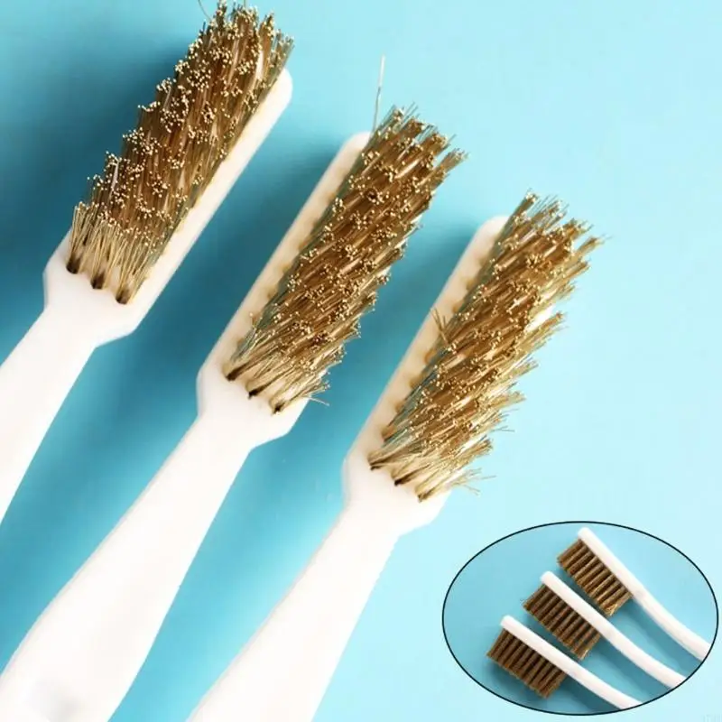 37ME 10 Piece Wire Brushwith Two Wire Types, Small Cleaning Brushes with Narrow Heads for Corner Care, Detail Cleaning