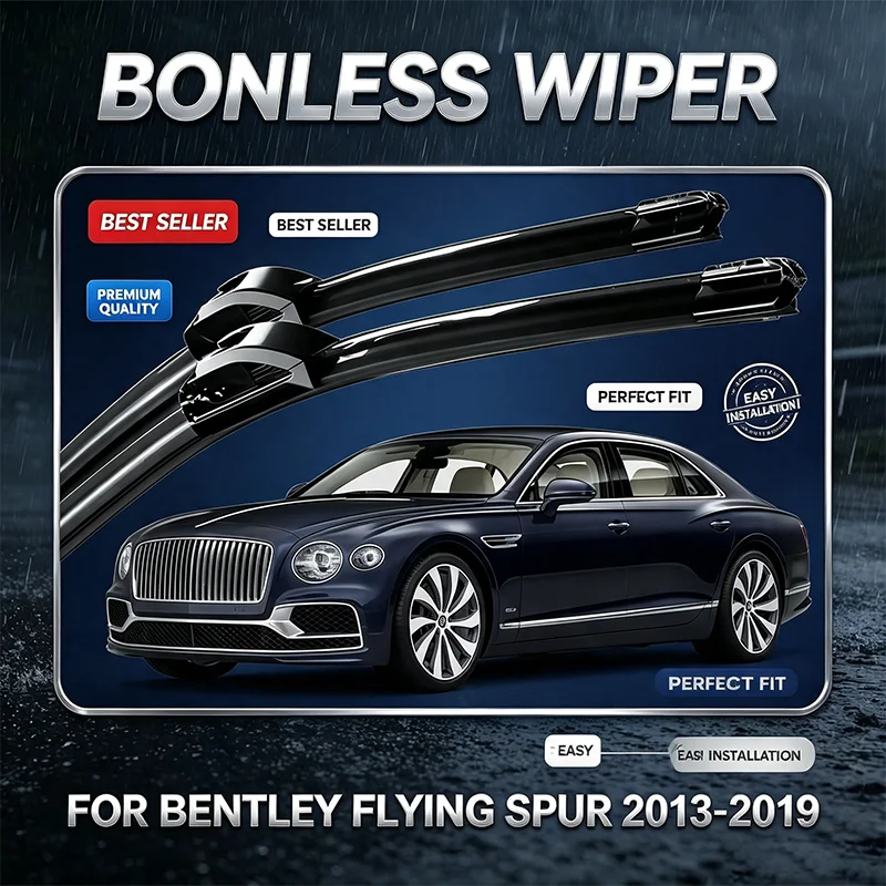For Bentley Flying Spur 2013-2019 Set of 2 Front Windshield Wipers Classic Car Reliable Performance Wiper Blades Direct Fit