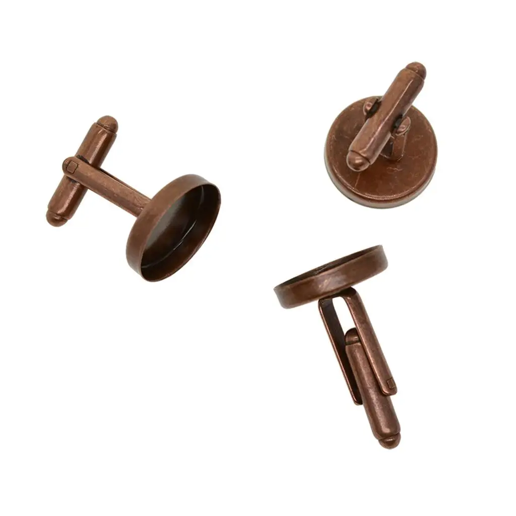 Cufflink Blank Tray Cabochon Setting DIY Jewelry Findings for Handmade Wedding Shirt Accessories