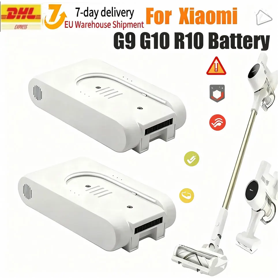 Batterie lithium-ion rechargeable d'origine 25,2 V 5000 mAh pour aspirateur sans fil Xiaomi Mijia Dreame G9 G10 T10 R10