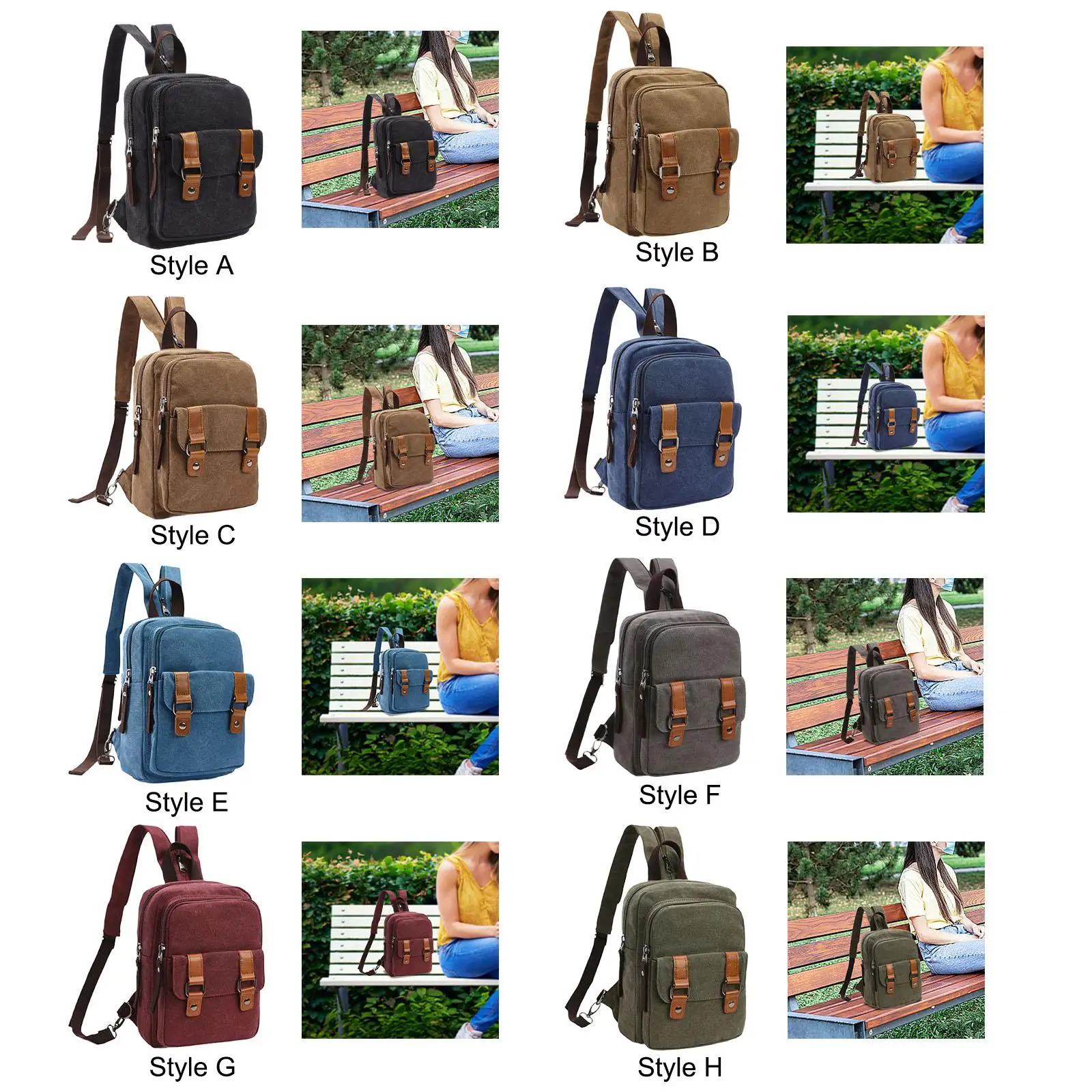 주말 여행용 백팩 캔버스 패셔너블한 밤새 여행 비즈니스 소녀