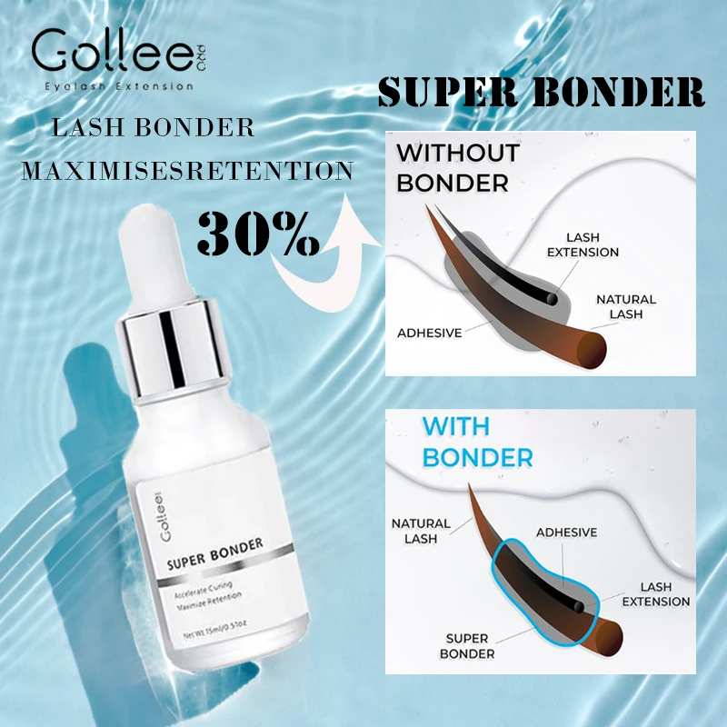 

Gollee Super Bonder or Primer Deep Cleaner Pre-treatment Fixing Agent Help Adhesive Increase The Adhesion of Eyelash Glue By 30%