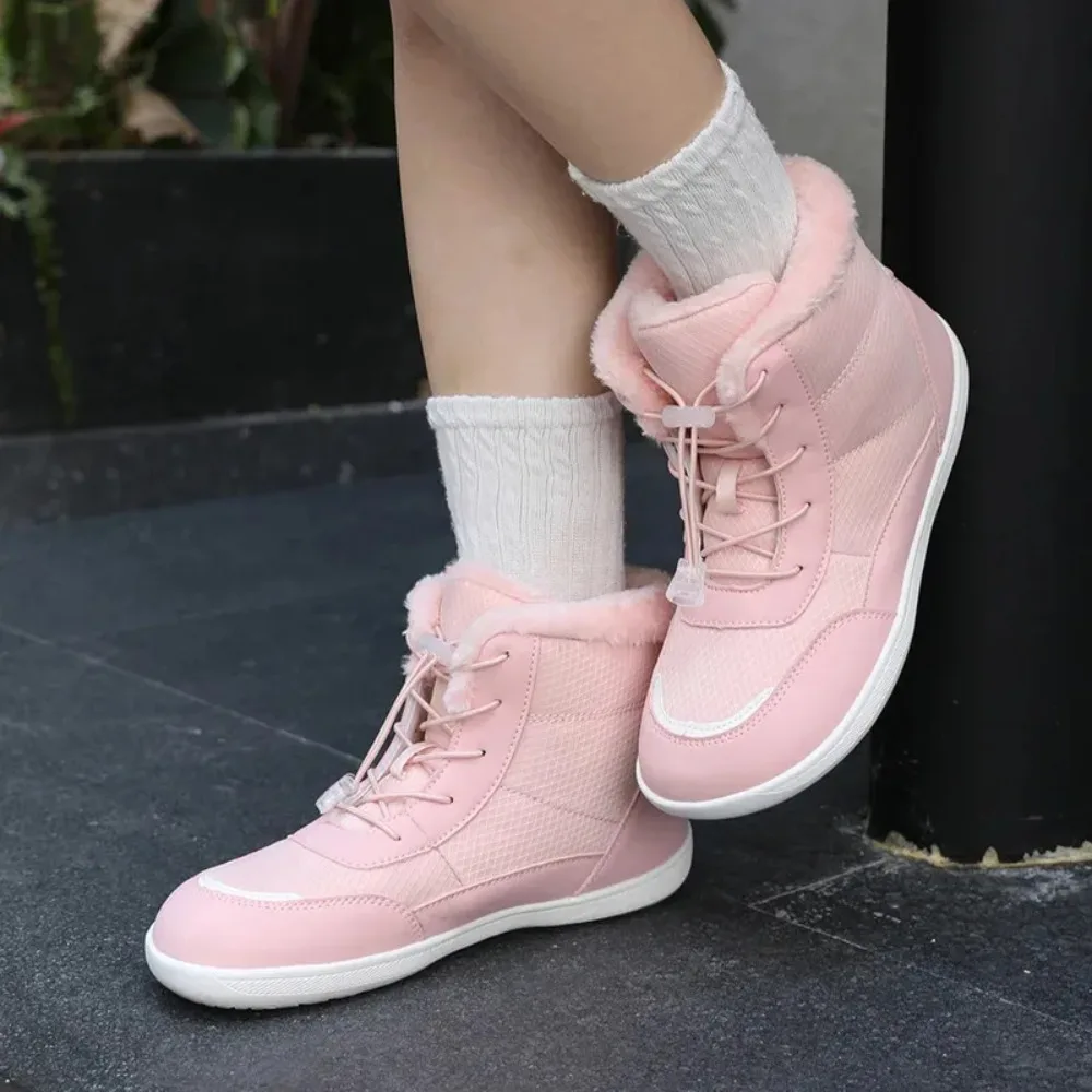 

2025 Women's Winter Snow Boots Fur Lined Barefoot Boots Wide Toe Box Ankle Booties Walking Boots Outdoor