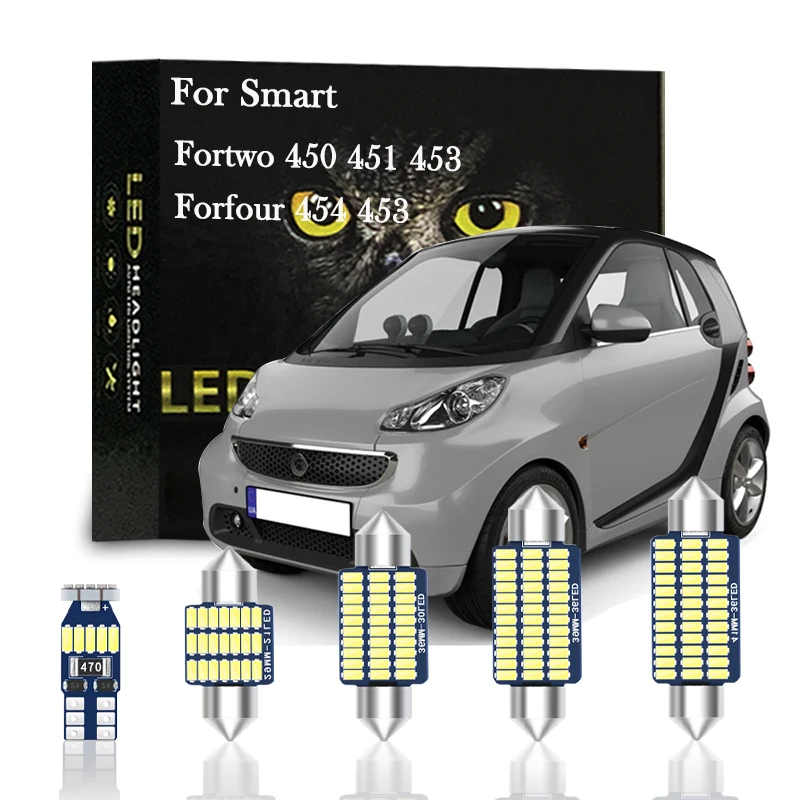 

Canbus For Smart Fortwo Forfour 450 451 453 454 EQ 2004 2005 2006 2007 2008 2009 2016 2019 Accessories Indoor Lights LED