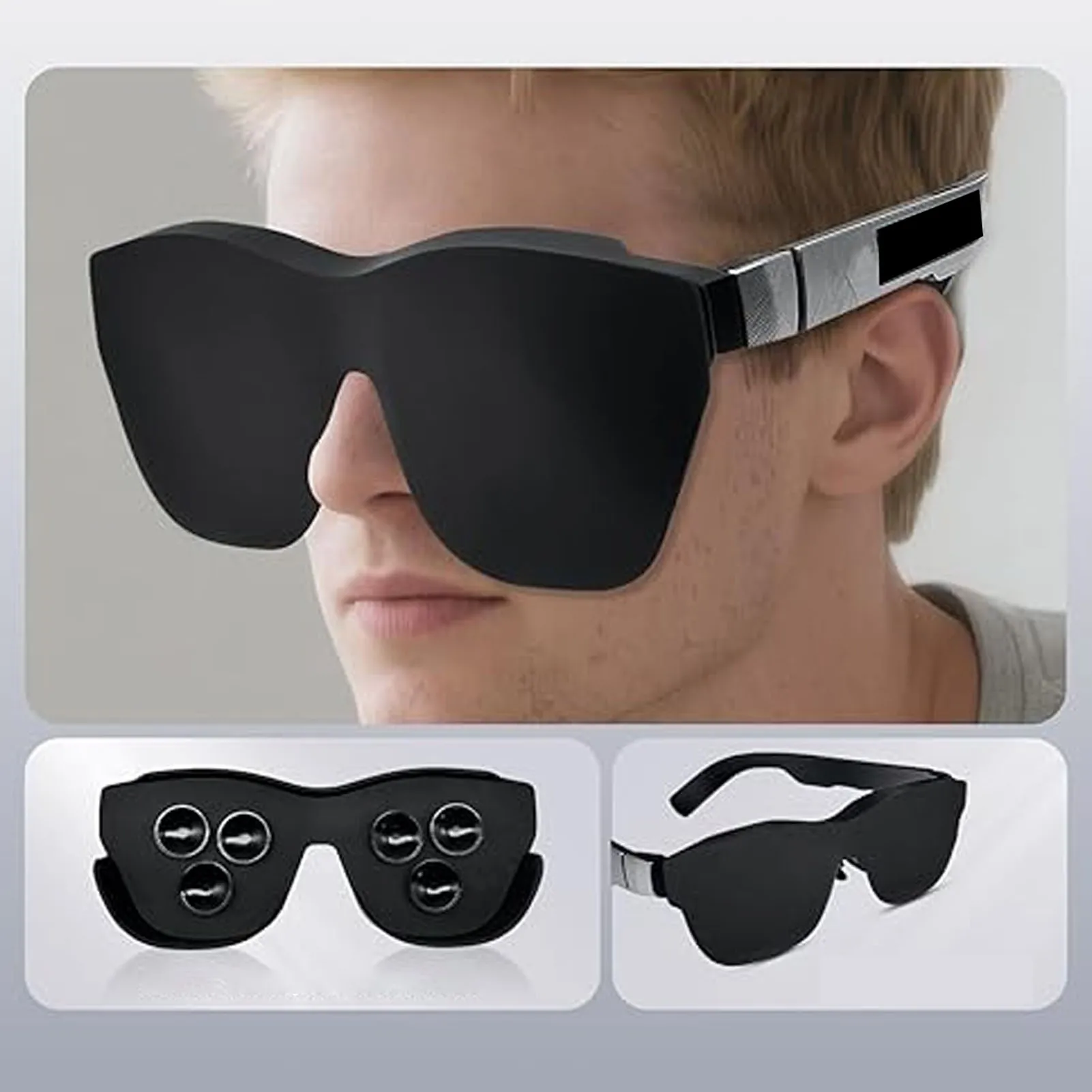 AR-Brillen Vollständiger Lichtblocker Passend für Rayneo Air 3S Air 2S 3 3S 3S Pro 2 2S Brillen Weiche Silikon-Brillenlinsenabdeckung