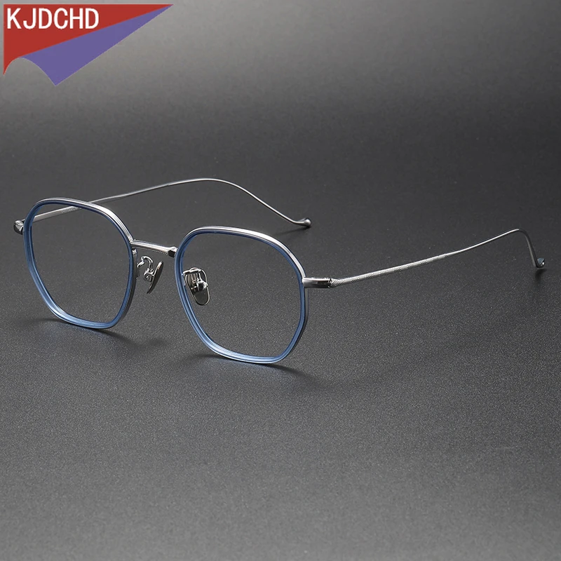 

Acetate Titanium Glasses Frame Men 2024 Vintage Square Myopia Prescription Optical Eyeglasses Frames Women Spectacles Eyewear