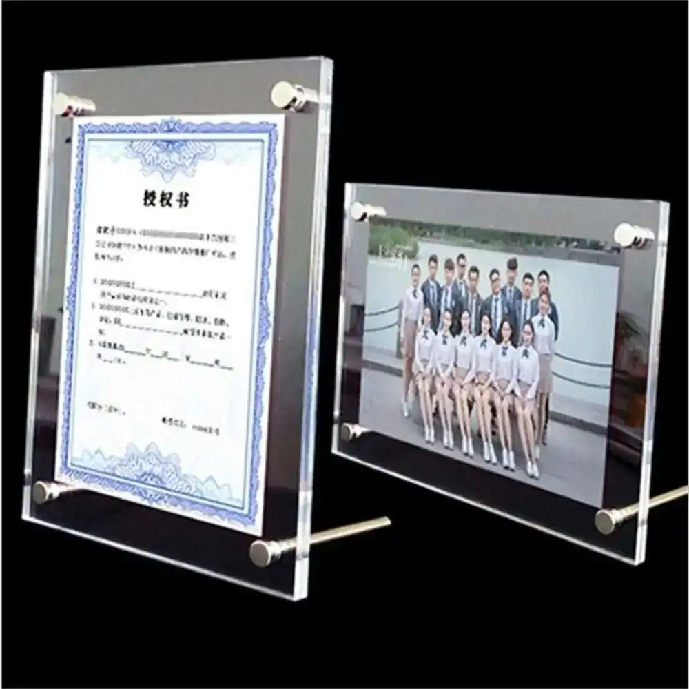

Clear 210*297mm Photo Picture Label Frame Poster Sign Stand Acrylic Price Tag Display Holder