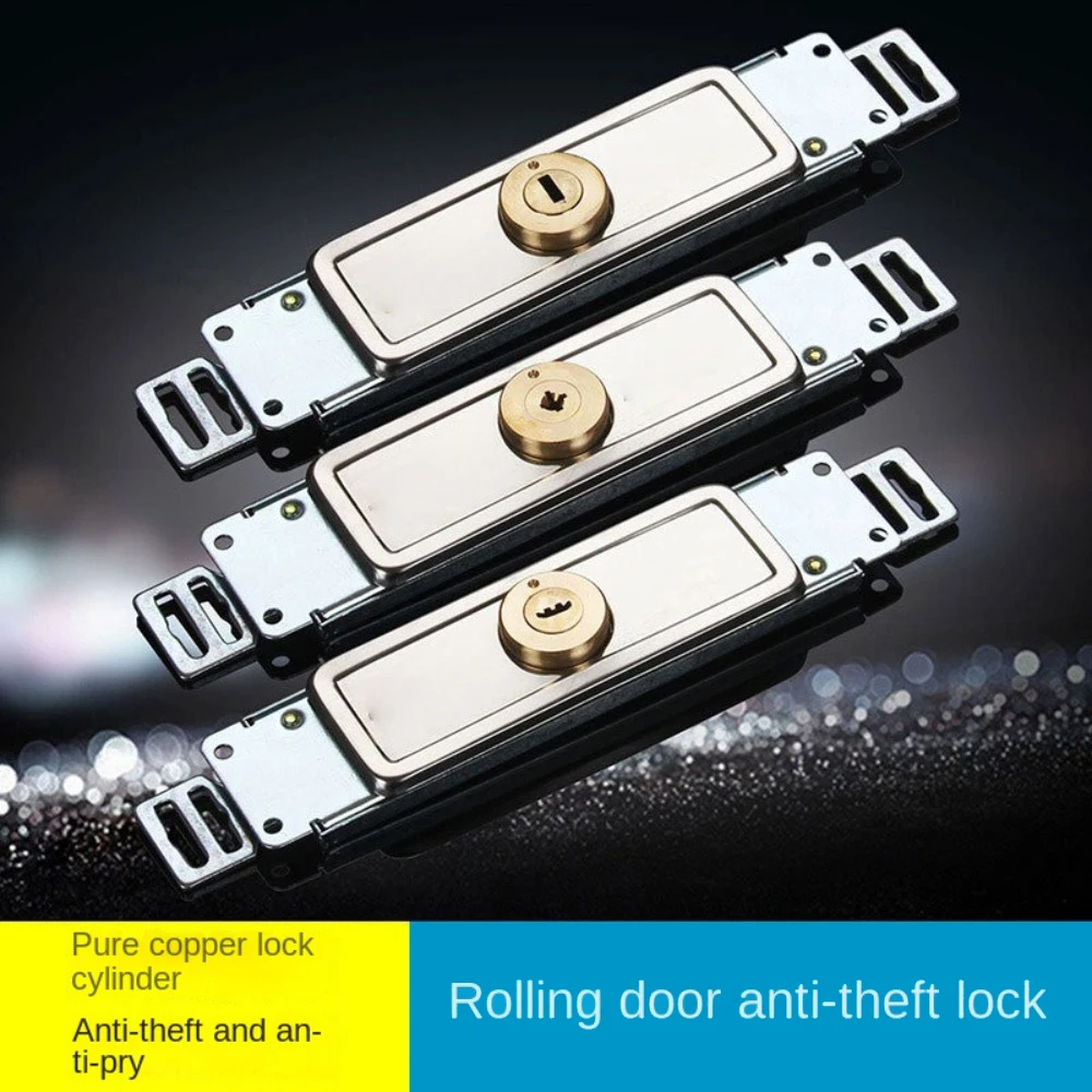 New Alloy Roller Shutter Door Lock with Key Middle Bottom Roll Gate Lock Thicken Hardware Anti-theft Locks Garage