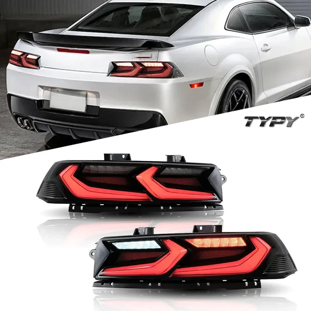 

TYPY новый светодиодный задний фонарь, обновленный, модифицированный для Chevrolet Camaro, задний фонарь 2014-2015, динамический сигнальный задний фонарь, автоаксессуары