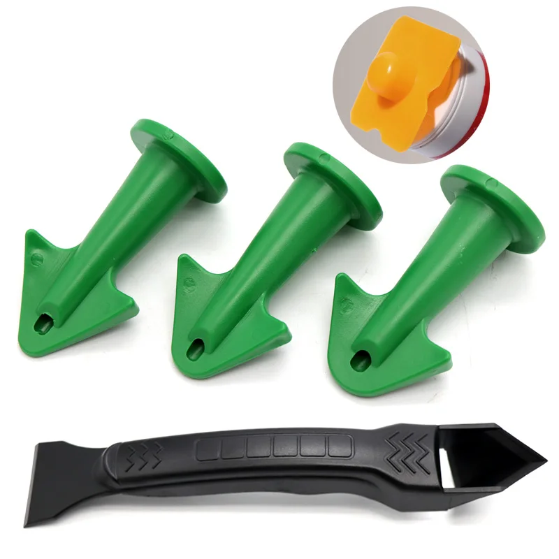 Prodrill 5Pcs Caulking Tool Kit Silicone Caulk Nozzle Applicator Finishing Set Grout Sealant Remover Finishing Scraper Edger