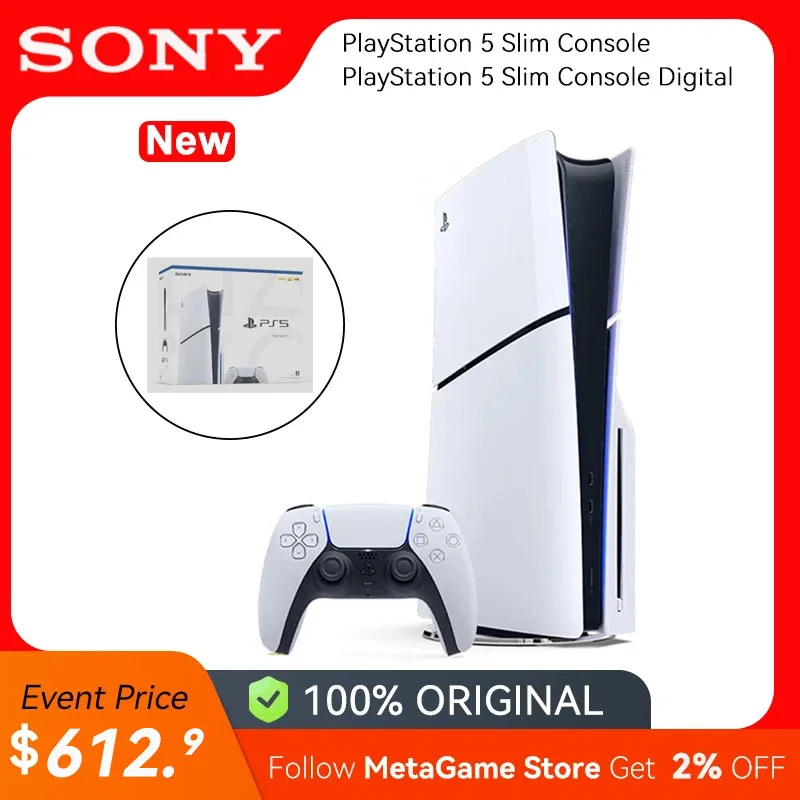 Sony PS5 Slim Console PlayStation 5 Video Game Console PS 5 PC Games Ultra High Speed PlayStation5 Original