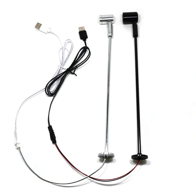 

LED USB Mini Jewelry Spotlight Display DC5V 3W Small Bright Led Light Desk Stand Pole Post Rotating Adjustable Spotlight