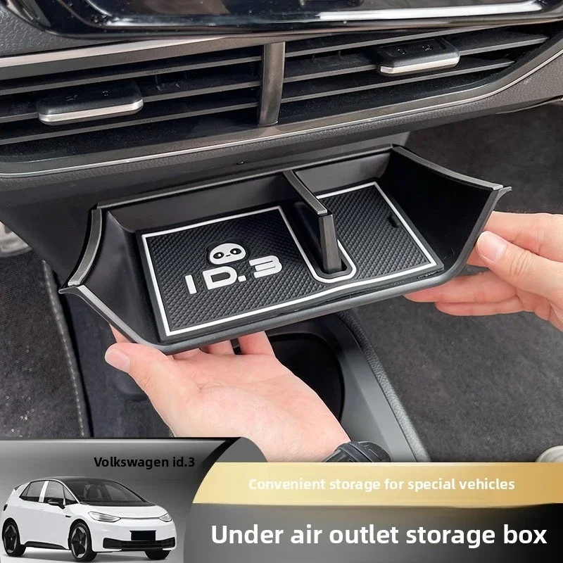

Car Center Console Middle Out of The Trend Storage Box Special Interior Modification Accessories Black for Volkswagen ID.3