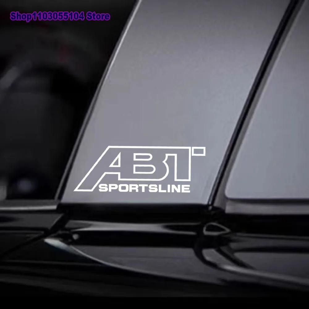 2pcs Reflective ABT Car center pillar sticker and rearview mirror sticker For Volkswagen Audi Quattro A3 A4 A5 A6 A7 A8 Q5 etc view 4