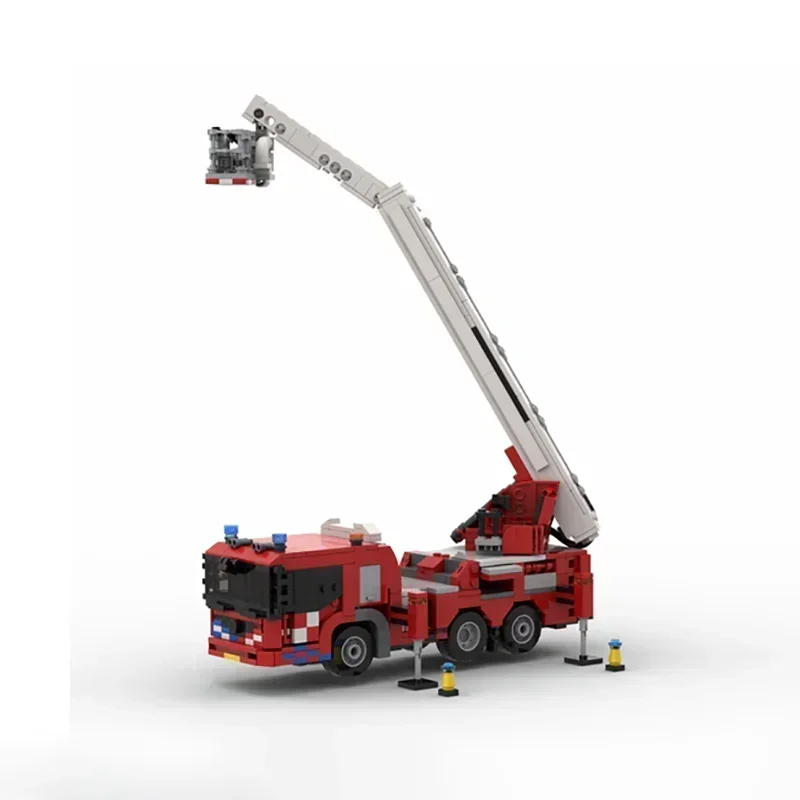 Moc Building Bricks Car Model Dutch Fire Truck Aerial Platform Elevator Technology Blocks Gifts Christmas Toys DIY Sets Assembly