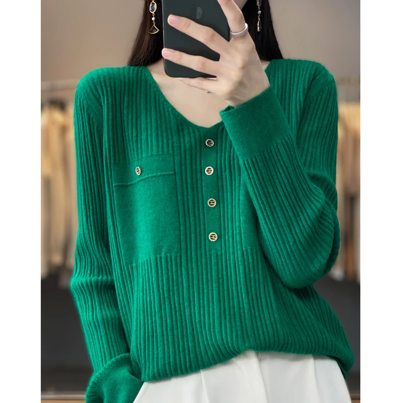 

2023 Women's cashmere sweater Women's pullover Women's sweater V-neck pullover Fashion sweater Cashmere sweater