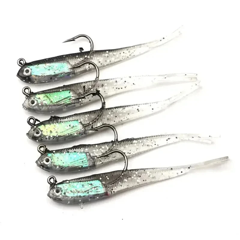 Iscas macias de silicone (5/10/20 peças) - Isca artificial de minhoca para pesca de carpa e pesca com mosca
