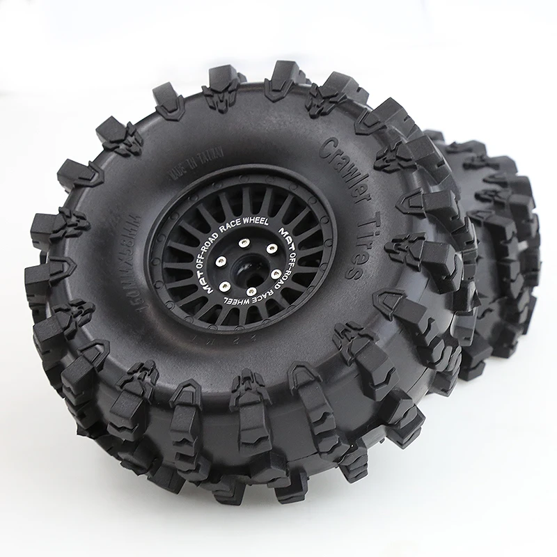 4 個 150 ミリメートル 2.2 "メタルビードロックホイールリムタイヤセット 1/10 RC クローラー車軸 SCX10 プロレイスキャプラ RR10 RBX10 トラクサス TRX4 用