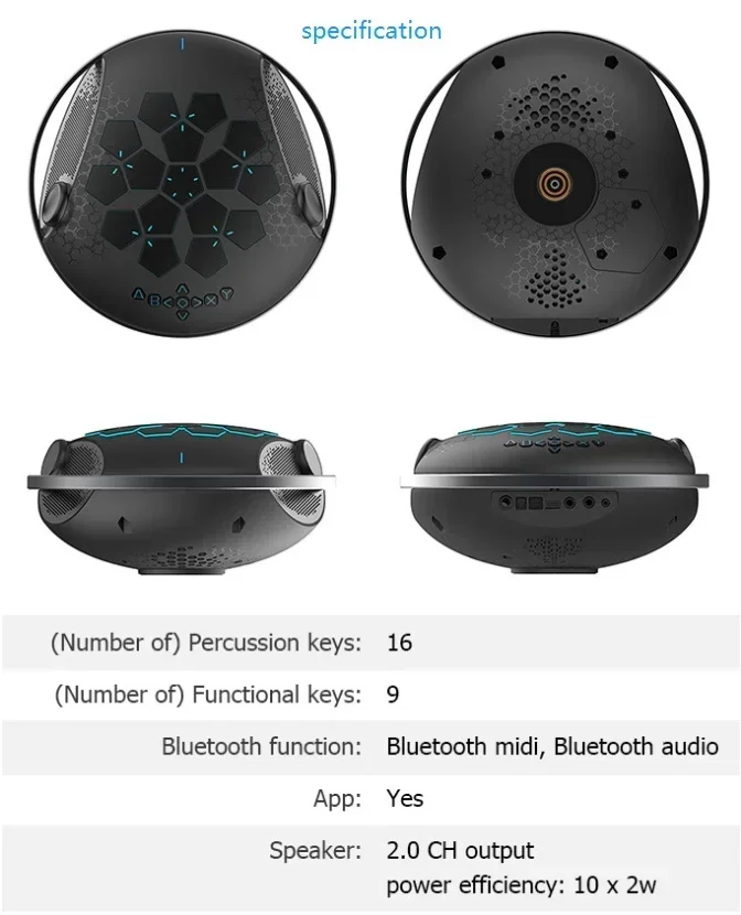 

New Arrival Wireless Speaker Instrument 2 in 1 Design 248 Note Travel Drum Piano Music Instruments Speaker