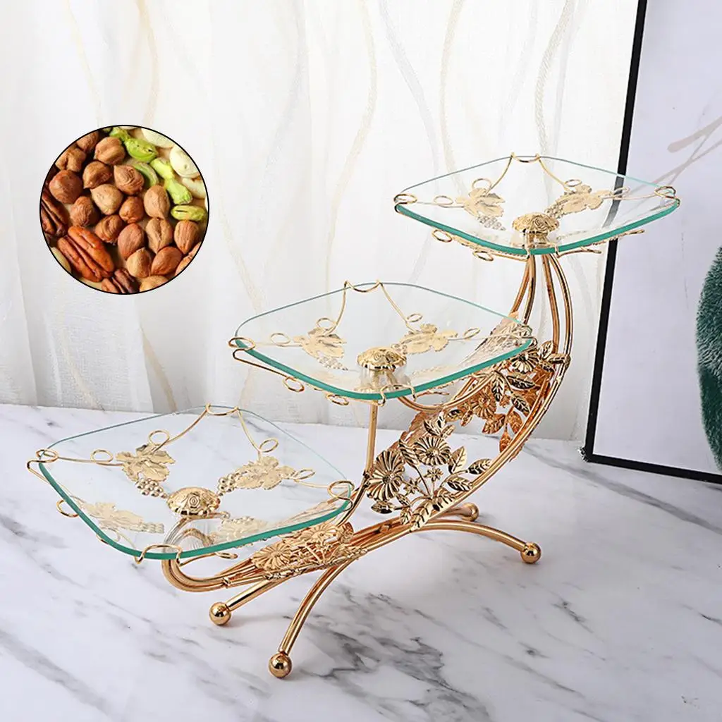 

Classic Fruit Plate Vegetables Holder Makeup Storage Serving Tray for Living Room Bedroom