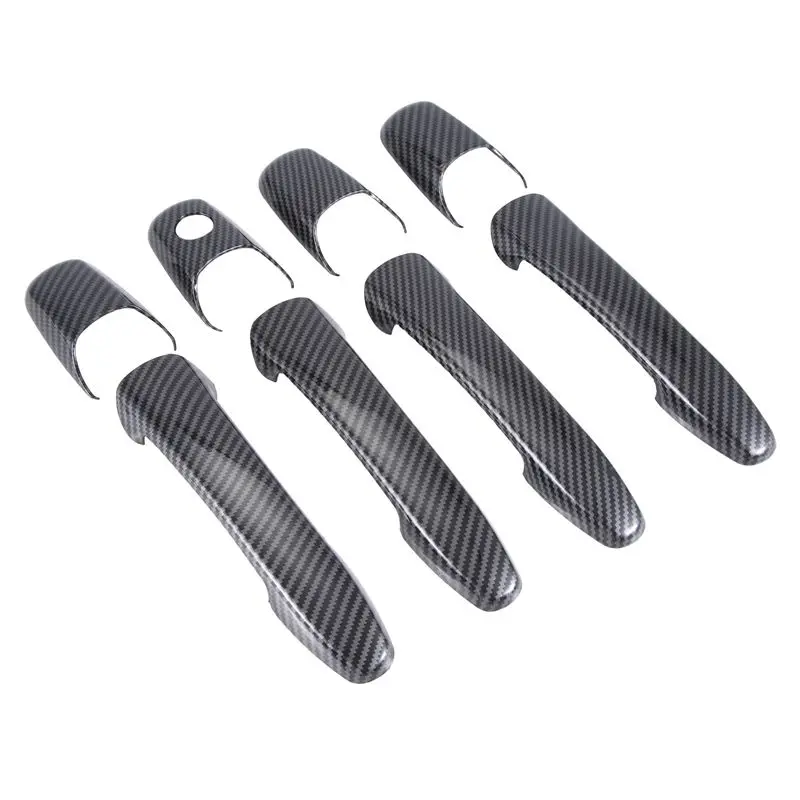 A56P-Carbon Fiber Car Door Handle Cover For Mazda 2 3 6 Door Handle Decoration Door Handle Cover Trims With Keyless Holes