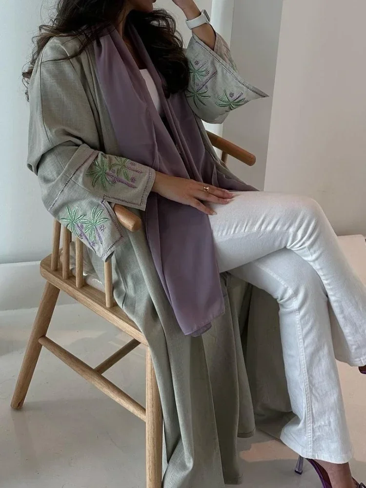 Eid Embroidery Women Abaya Saudi Arabic Muslim Kaftan Dress Ramadan Party Long Dresses Abayas Woman Robe Caftan Vestidos 2026