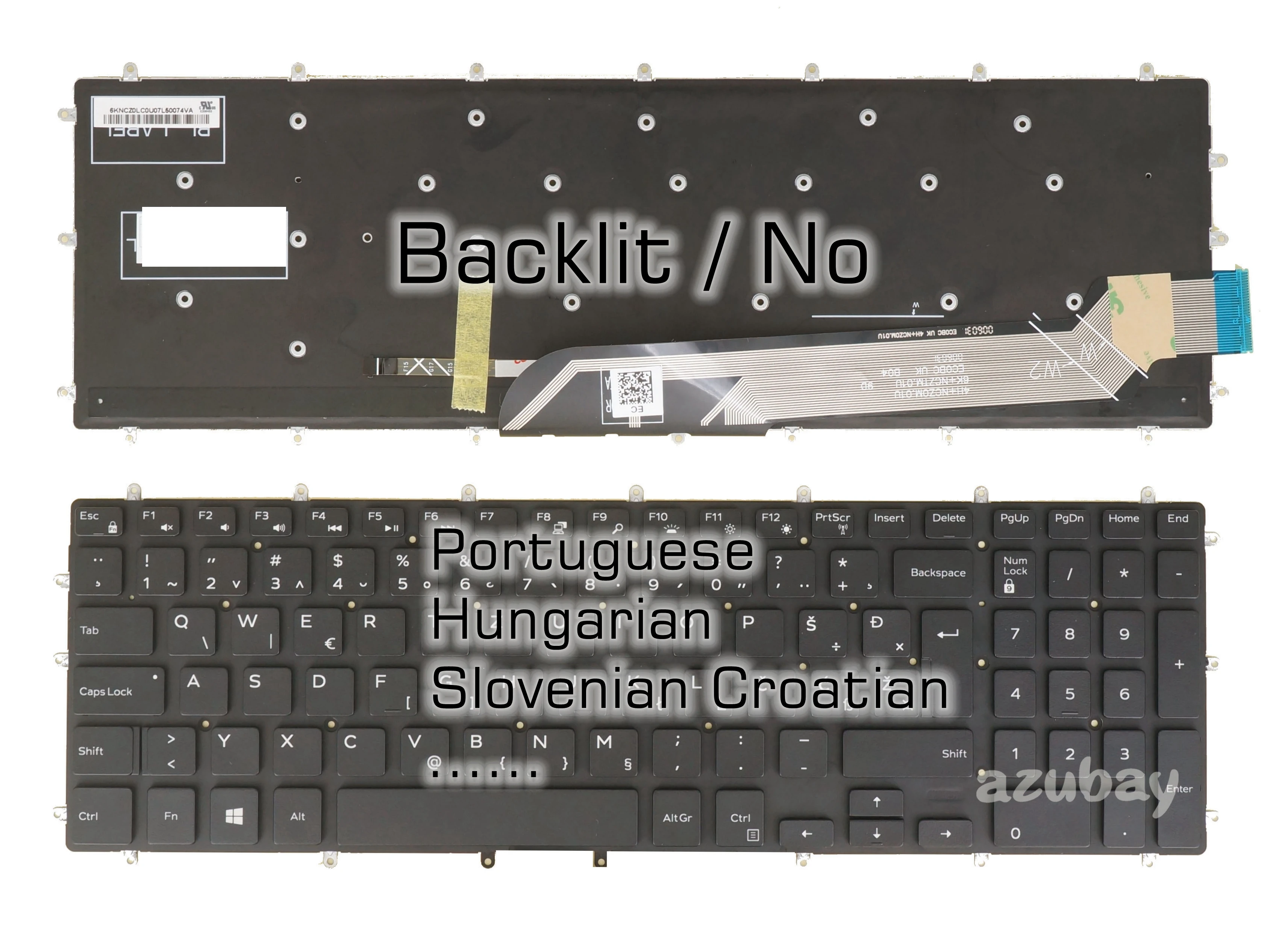 

PO HU SV Keyboard for Dell 0NRJGN 0TJRHX 0J78Y0, 0J7N4G DLM15L2